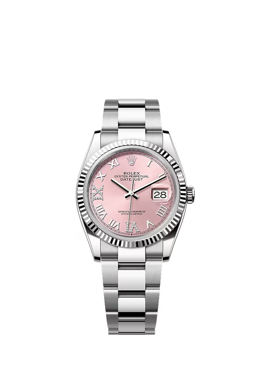 Men’s Rolex Datejust 36 Reference 126234 Oystersteel and White Gold Automatic Watch