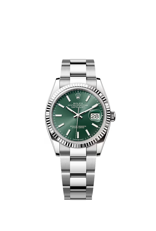 Men’s Datejust 36 Ref. 126234 Automatic Watch in Oystersteel & White Gold (Mint Green Dial)