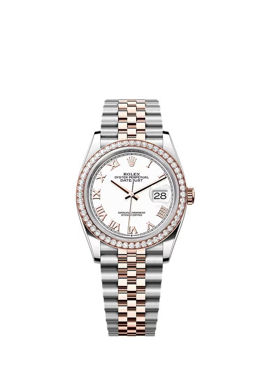 Men’s Rolex Datejust 36 126281RBR Automatic Watch with White Dial