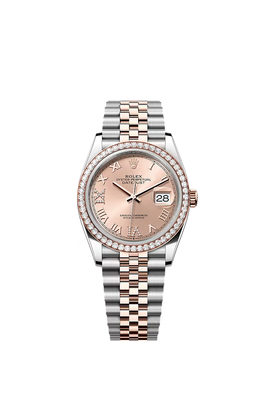 Men’s Rolex Datejust 36 126281RBR Automatic Watch with Rosé Diamond Dial