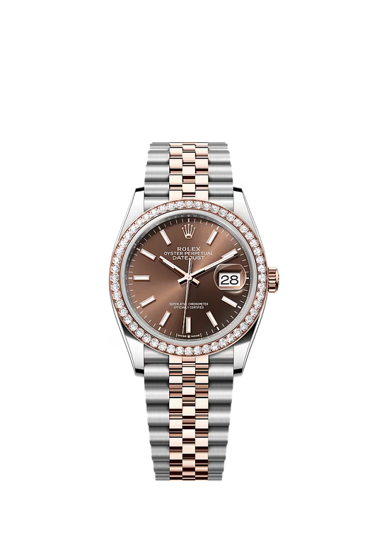 Men’s Rolex Datejust 36 126281RBR Automatic Watch with Chocolate Dial