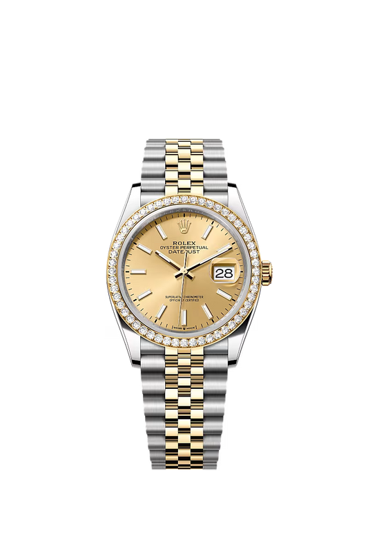 Men’s Rolex Datejust 36 Ref. 126283RBR Oystersteel, Yellow Gold & Diamond Watch