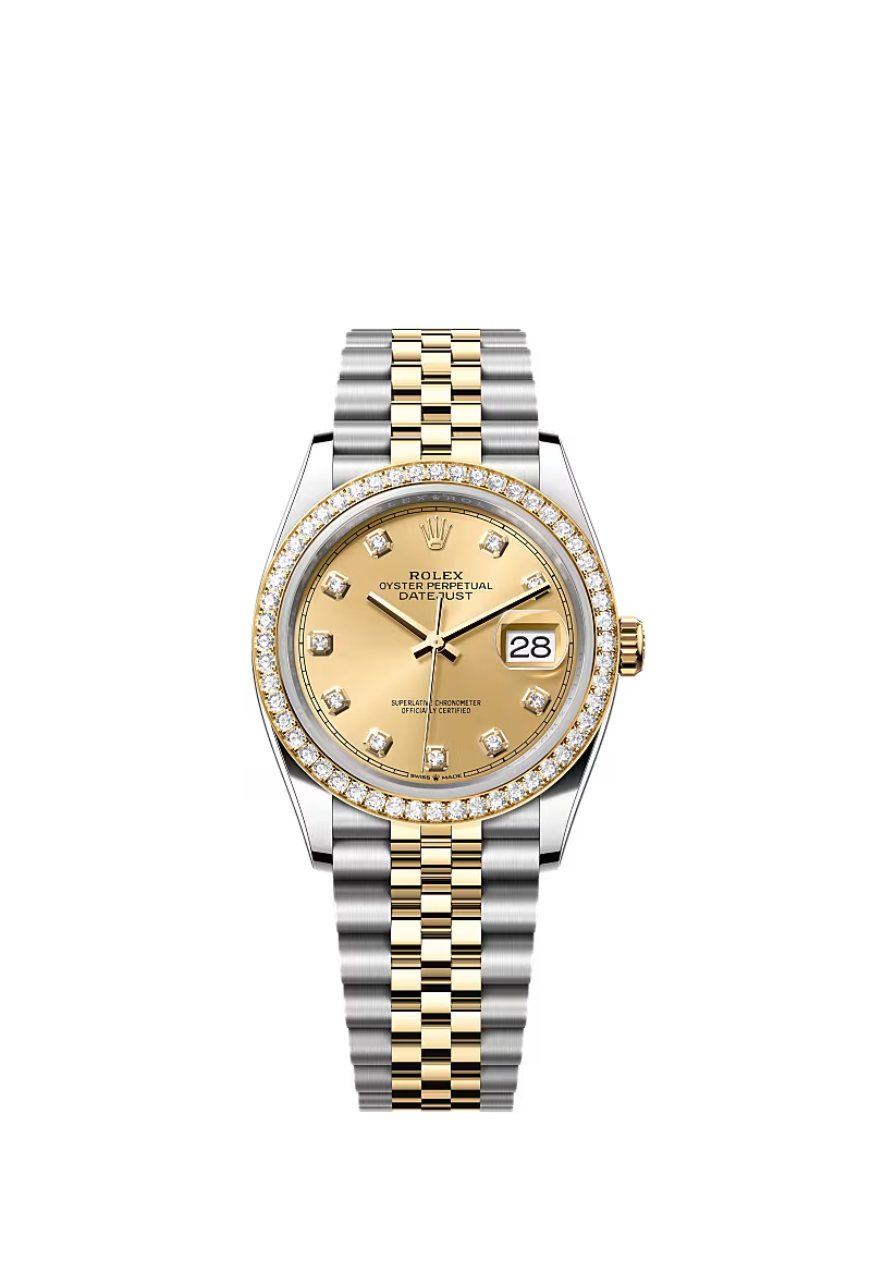 Men’s Rolex Datejust 36 Ref. 126283RBR Oystersteel, Yellow Gold & Diamond Watch