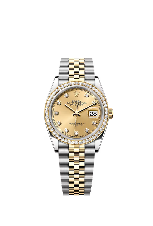 Men’s Rolex Datejust 36 Ref. 126283RBR Oystersteel, Yellow Gold & Diamond Watch