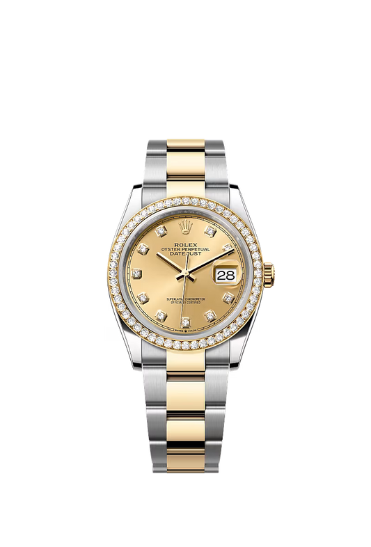 Men’s Rolex Datejust 36 Ref. 126283RBR Oystersteel, Yellow Gold & Diamond Watch