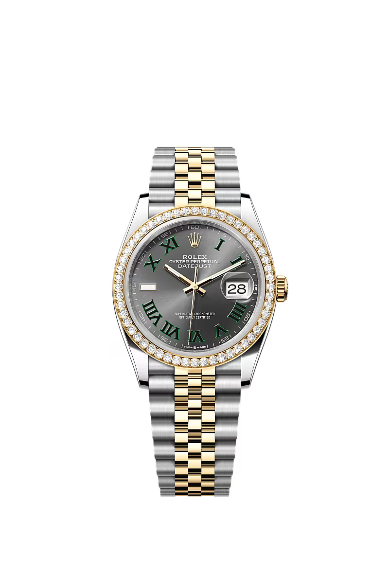 Men’s Rolex Datejust 36 Ref. 126283RBR Oystersteel, Yellow Gold & Diamond Watch