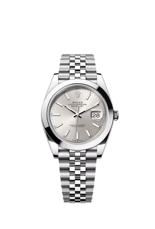 Men’s Datejust 41 Ref. 126300 Automatic Watch in Oystersteel (Silver Dial, Jubilee Bracelet)