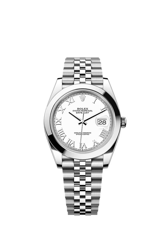 Men’s Datejust 41 Ref. 126300 Automatic Watch in Oystersteel (White Dial, Jubilee Bracelet)