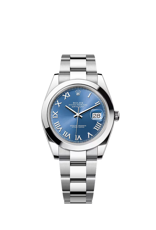 Men’s Datejust 41 Ref. 126300 Automatic Watch in Oystersteel (Azzurro Blue Dial)