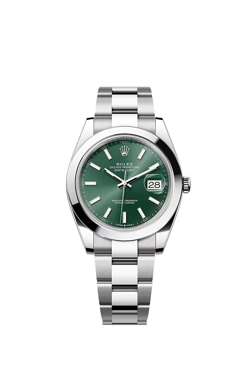 Men’s Datejust 41 Ref. 126300 Automatic Watch in Oystersteel (Mint Green Dial)