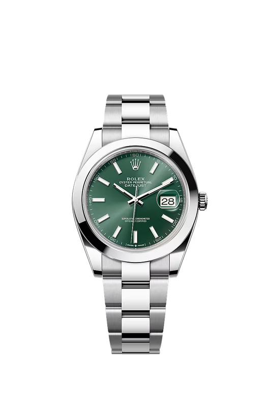 Men’s Datejust 41 Ref. 126300 Automatic Watch in Oystersteel (Mint Green Dial)