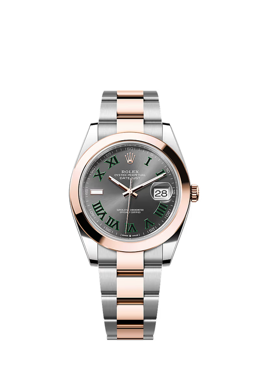 Men’s Rolex Datejust 41 126301 Automatic Watch – Slate Dial with Everose Rolesor Oyster Bracelet