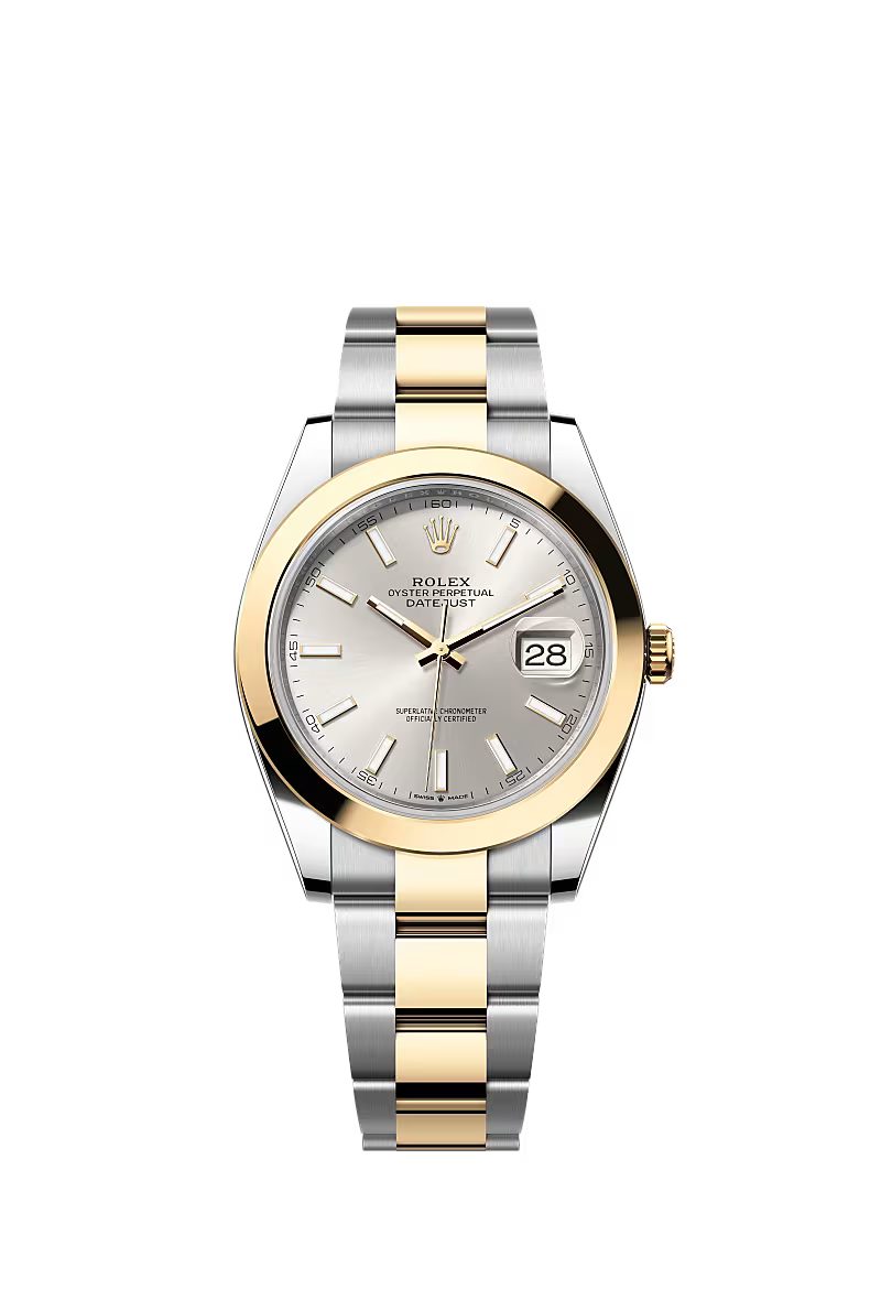 Men’s Datejust 41 Ref. 126303 – Yellow Rolesor, Silver Dial, Oyster Bracelet
