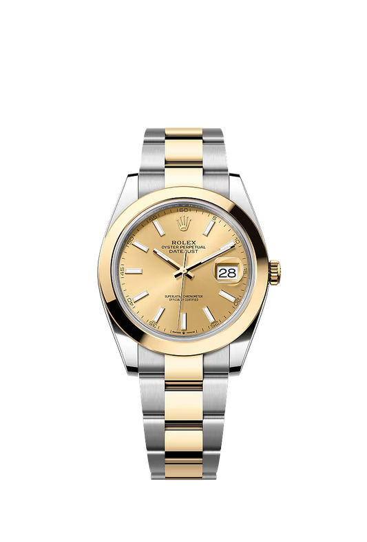 Men’s Datejust 41 Ref. 126303 – Yellow Rolesor, Champagne Dial, Oyster Bracelet