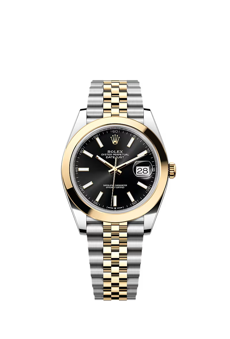 Men’s Datejust 41 Ref. 126303 – Yellow Rolesor, Bright Black Dial, Jubilee Bracelet
