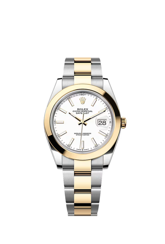 Men’s Datejust 41 Ref. 126303 – Yellow Rolesor, White Dial, Oyster Bracelet