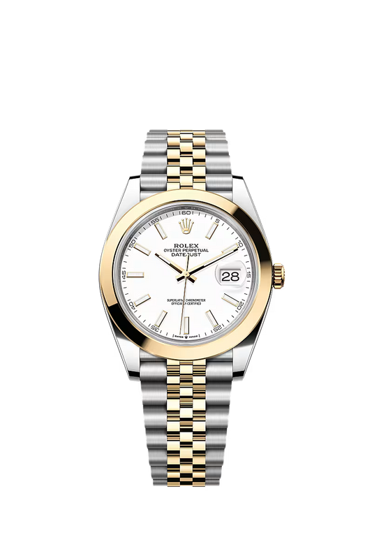 Men’s Datejust 41 Ref. 126303 – Yellow Rolesor, White Dial, Jubilee Bracelet
