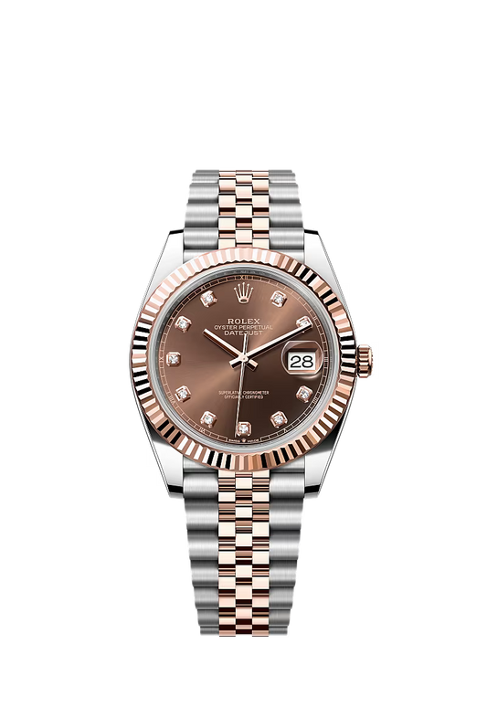 Men’s Rolex Datejust 41 126331 Automatic Watch – Chocolate Dial with Diamonds & Jubilee Bracelet
