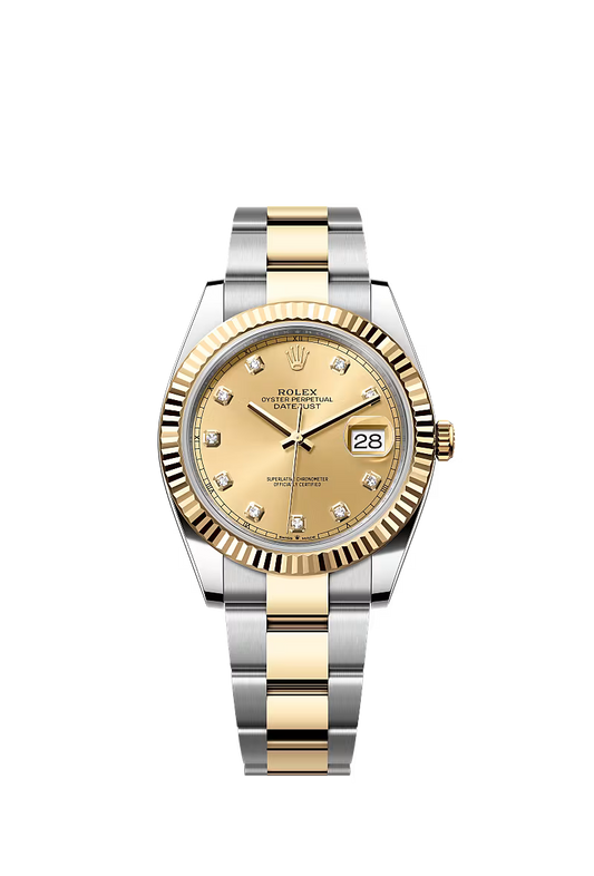 Men’s Rolex Datejust 41 Ref. 126333 Oystersteel & Yellow Gold Watch – Champagne Diamond Dial