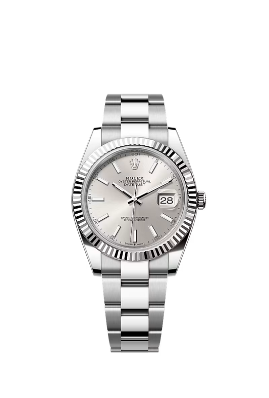 Men’s Datejust 41 Ref. 126334 Automatic Watch in White Rolesor (Silver Dial, Oyster Bracelet)