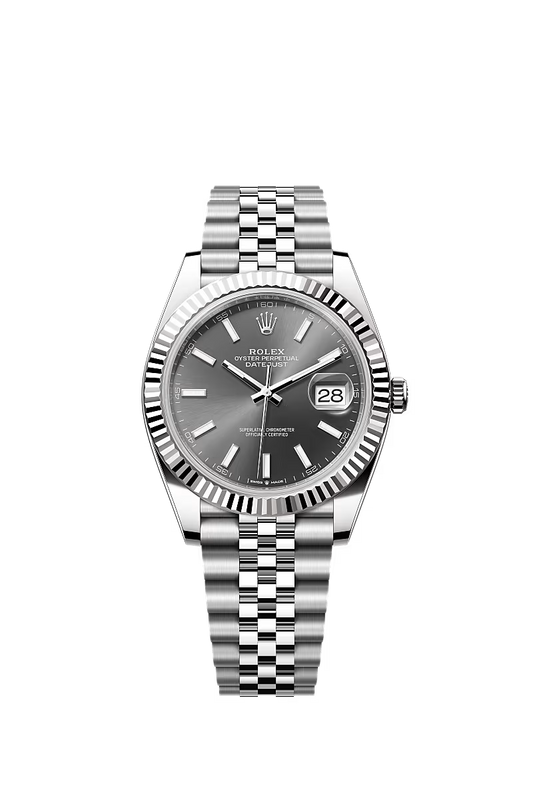 Men’s Datejust 41 Ref. 126334 Automatic Watch – White Rolesor, Slate Dial, Jubilee Bracelet