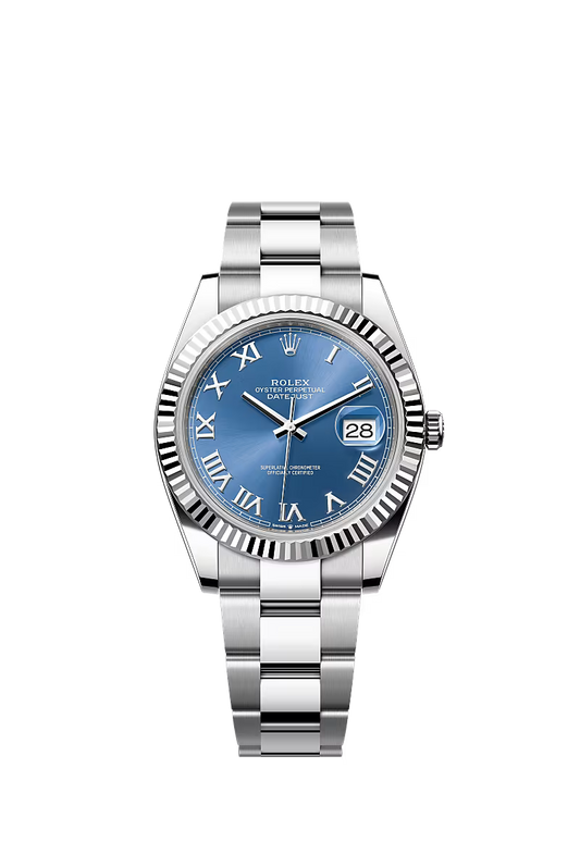 Men’s Datejust 41 Ref. 126334 Automatic Watch in White Rolesor (Azzurro Blue Dial, Oyster Bracelet)