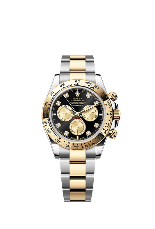 Men’s Rolex Cosmograph Daytona 126503 Diamond Black Dial Yellow Rolesor Automatic Watch
