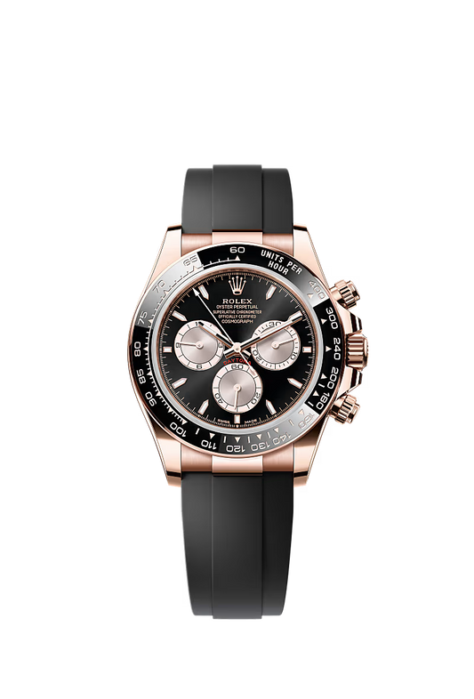 Men’s Rolex Cosmograph Daytona 126515LN Sundust & Black Dial 18 kt Everose Gold with Oysterflex