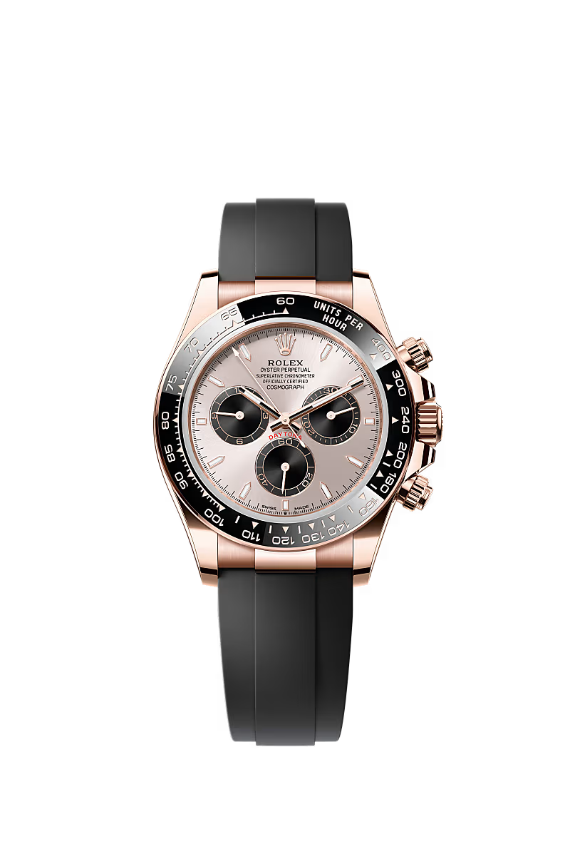 Men’s Rolex Cosmograph Daytona 126515LN Sundust & Black Dial 18 kt Everose Gold with Oysterflex