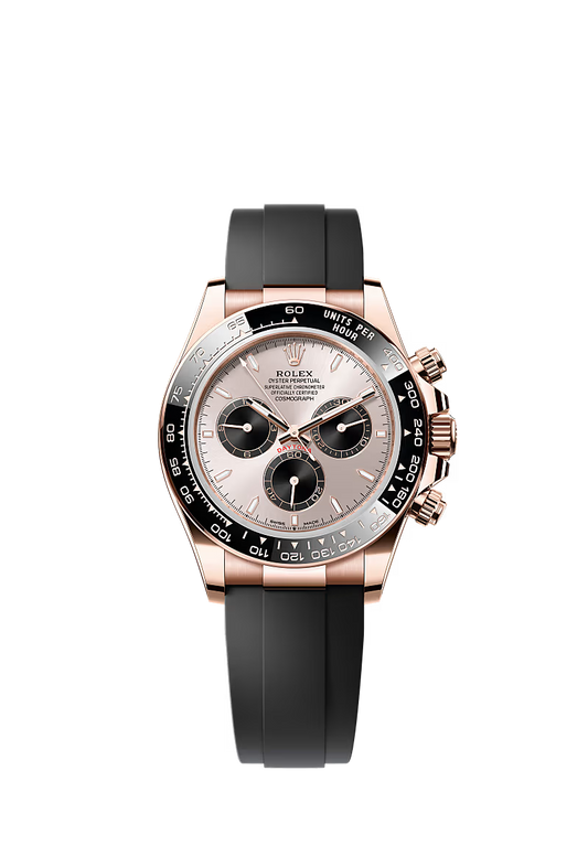 Men’s Rolex Cosmograph Daytona 126515LN Sundust & Black Dial 18 kt Everose Gold with Oysterflex