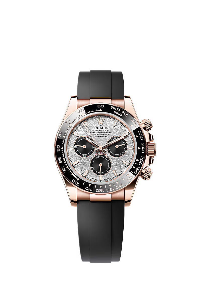 Men’s Rolex Cosmograph Daytona 126515LN Meteorite & Black Dial 18 kt Everose Gold with Oysterflex