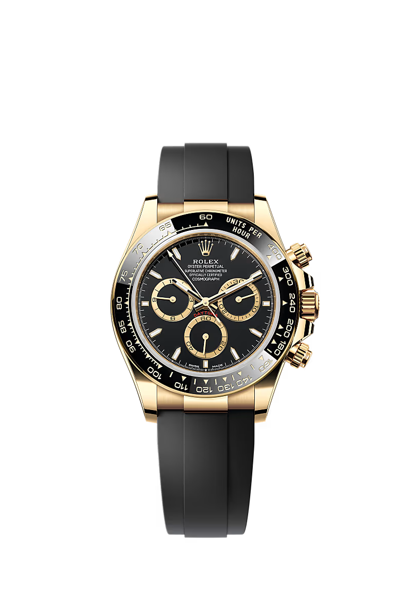 Men’s Rolex Cosmograph Daytona 126518LN – Black Dial with Golden Counters, Yellow Gold