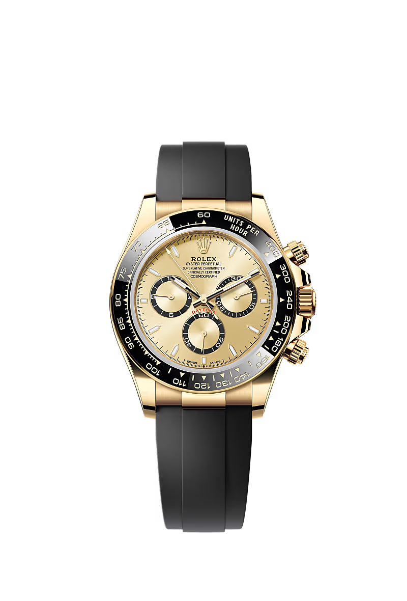 Men’s Rolex Cosmograph Daytona 126518LN – Golden Dial with Black Counter Rings, Yellow Gold