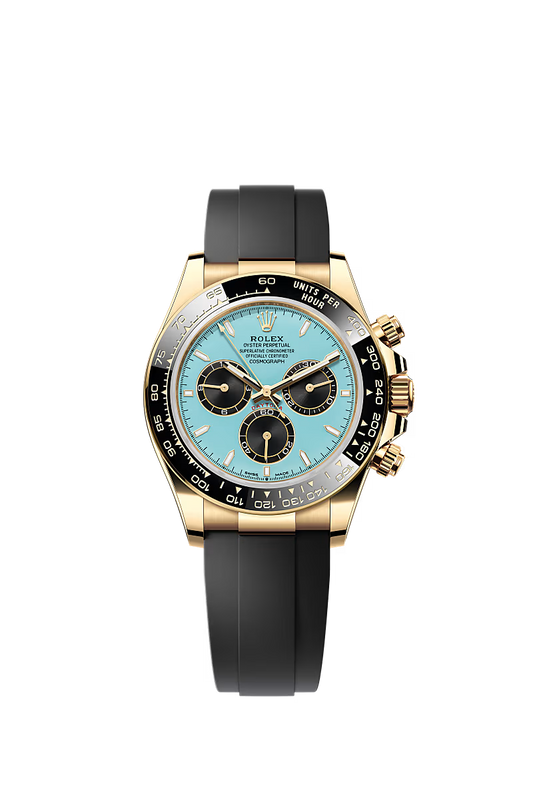 Men’s Rolex Cosmograph Daytona 126518LN – Turquoise Blue & Black Dial, Yellow Gold
