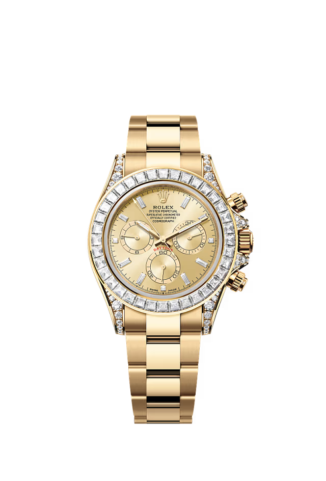 Men’s Rolex Cosmograph Daytona 126598TBR – Golden Diamond Dial, Yellow Gold with Diamonds