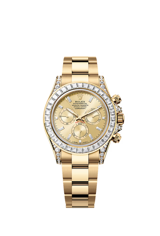 Men’s Rolex Cosmograph Daytona 126598TBR – Golden Diamond Dial, Yellow Gold with Diamonds