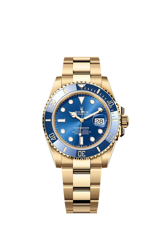 Rolex Submariner Date 41 mm Royal Blue Dial 126618LB Yellow Gold with Blue Cerachrom Bezel
