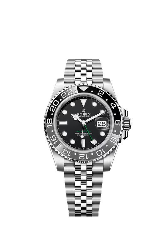 Men’s Rolex GMT-Master II 126710GRNR – Oystersteel, Grey & Black Bezel, Black Dial