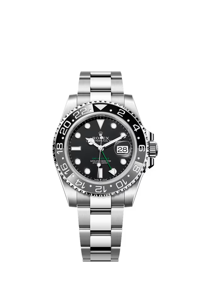 Men’s Rolex GMT-Master II 126710GRNR – Oystersteel, Grey & Black Bezel, Black Dial