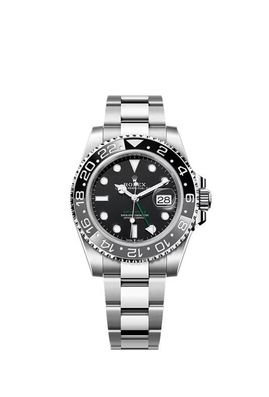 Men’s Rolex GMT-Master II 126710GRNR – Oystersteel, Grey & Black Bezel, Black Dial