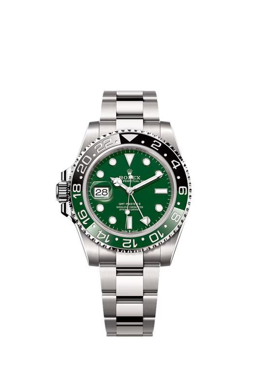Men’s Rolex GMT-Master II 126729VTNR – 18K White Gold, Green & Black Bezel, Green Ceramic Dial