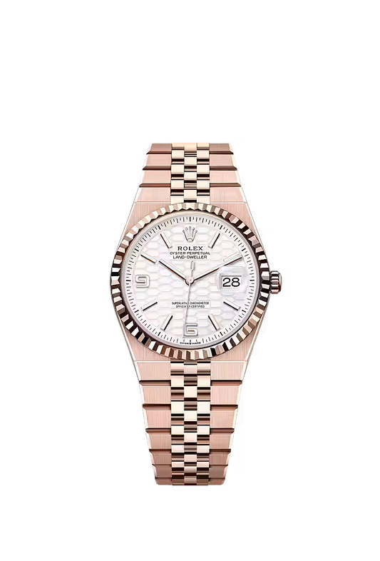 Men’s Rolex Land-Dweller 36 Ref. 127235 Everose Gold Automatic Watch - Zeuskicks
