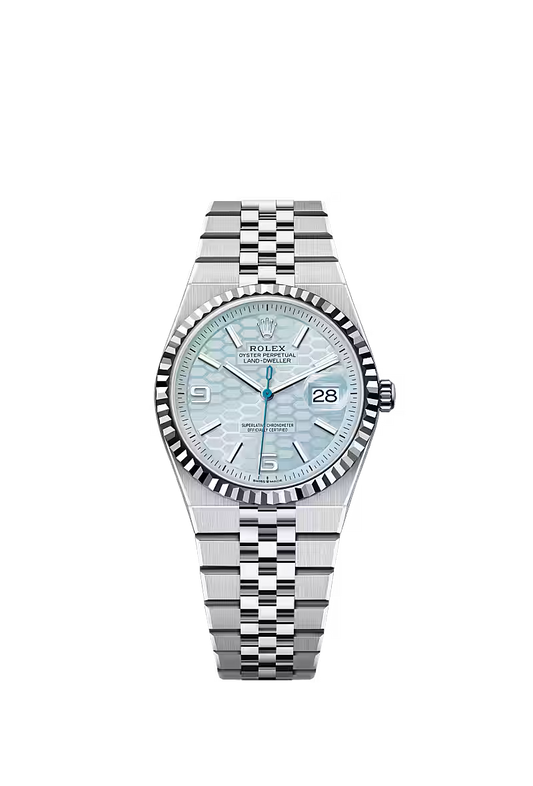 Men’s Rolex Land-Dweller 36 Ref. 127236 Platinum Automatic Watch - Zeuskicks
