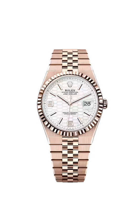 Men’s Rolex Land-Dweller 40 Ref. 127335 Everose Gold Automatic Watch - Zeuskicks