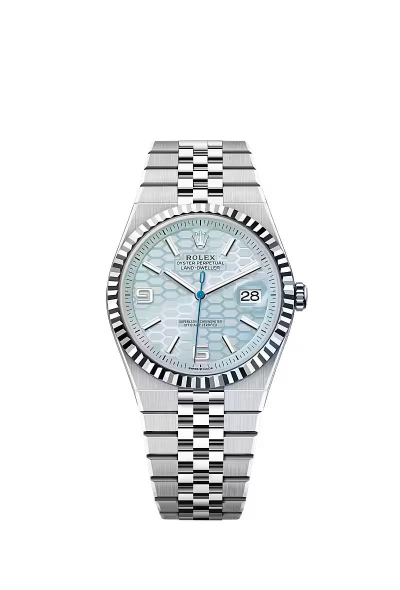 Men’s Rolex Land-Dweller 40 Ref. 127336 Platinum Automatic Watch - Zeuskicks