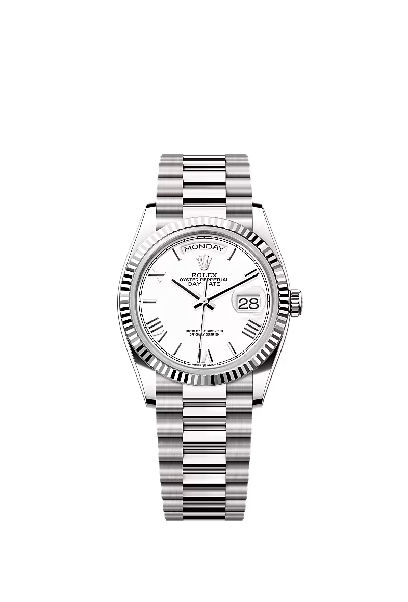 Men’s Rolex Day-Date 36 Ref. 128239 White Gold Automatic Watch - Zeuskicks