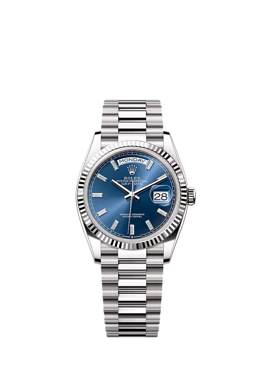 Men’s Rolex Day-Date 36 Ref. 128239 White Gold & Diamond Automatic Watch - Zeuskicks