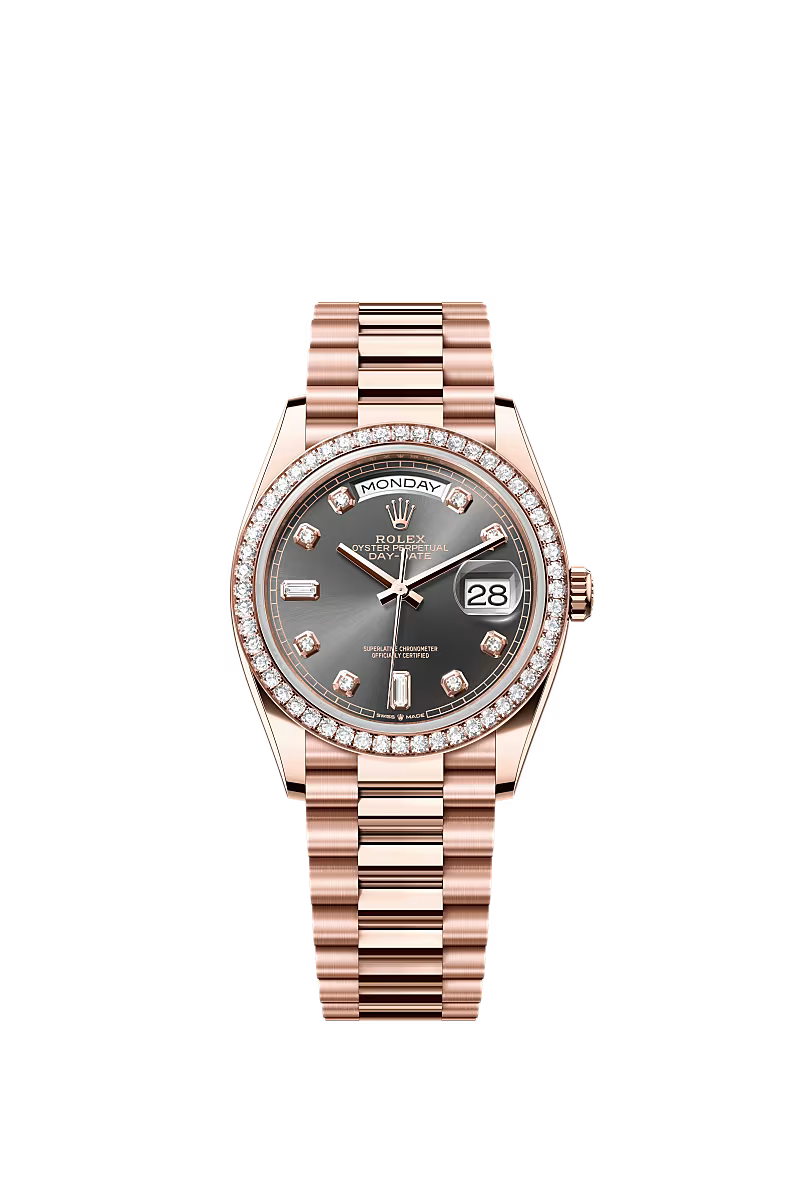 Men’s Rolex Day-Date 36 Oyster 36 mm Slate Dial with Diamond Accents - Zeuskicks