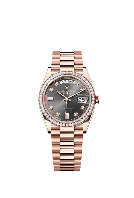 Men’s Rolex Day-Date 36 Oyster 36 mm Slate Dial with Diamond Accents - Zeuskicks
