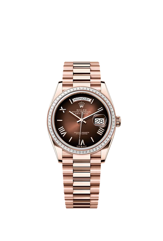 Rolex Day-Date 36 128395TBR Everose Gold Diamond Dial - Zeuskicks